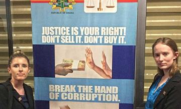 ghana anti corruption sign