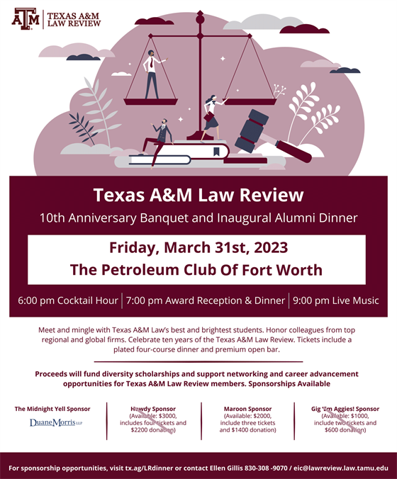 Law Review 10th Anniversary flyer