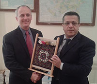 Professor Eckstein with Dr. Amir Aliyev, Dean of the Faculty of Law at Baku State University