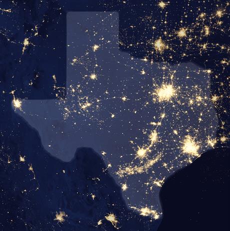 Texas at night